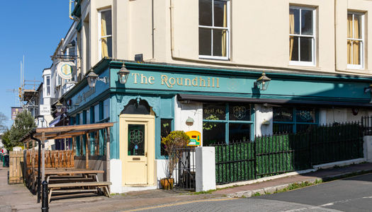 exterior shot of The Roundhill pub
