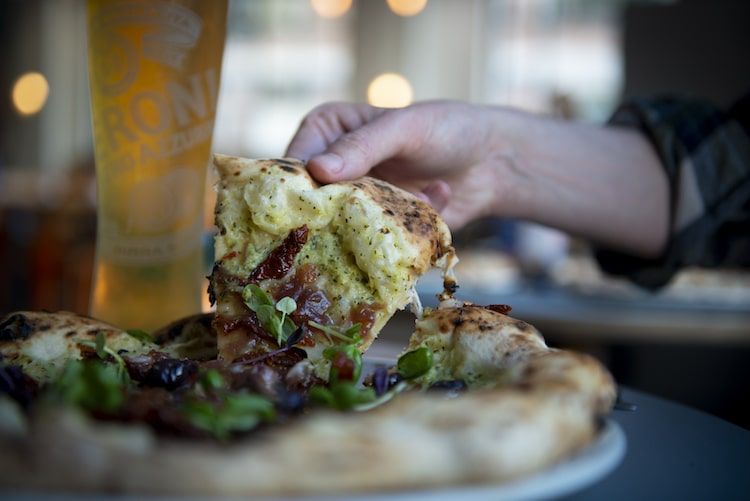 Sourdough pizza at Nuposto Brighton