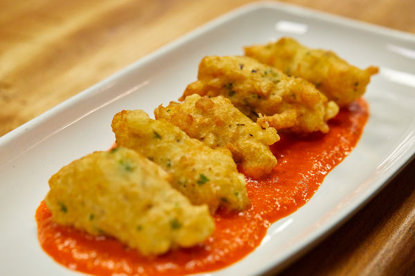 close up shot of the fried dish