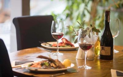 A set table at Adelfia Brighton. Greek Restaurant Brighton