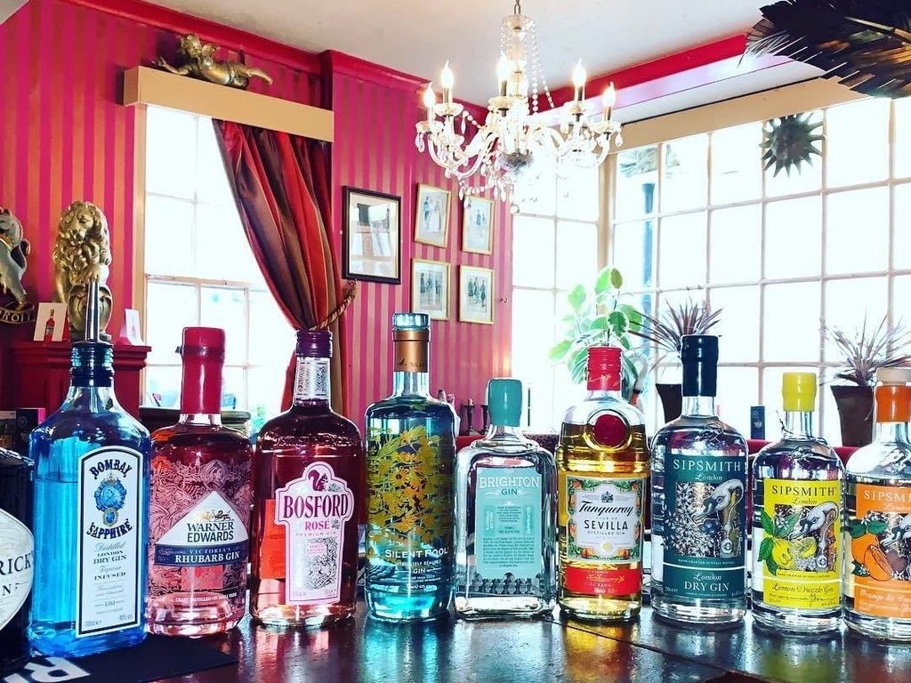 Gin selection at The Regency Tavern Brighton