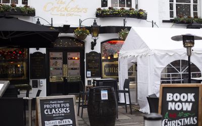 Outside space at The Cricketers for alfresco dining