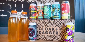 A picture of a variety of different Cloak and Dagger beers