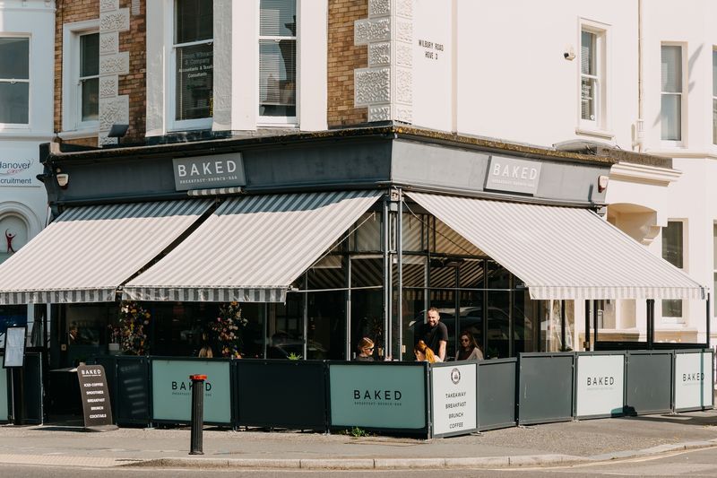 exterior shot of baked hove