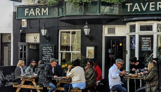 exterior shot of the Farm Tavern pub