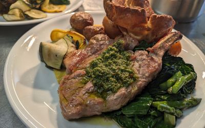 BBQ Sunday Roast served on white plate at DaddyLonglegs