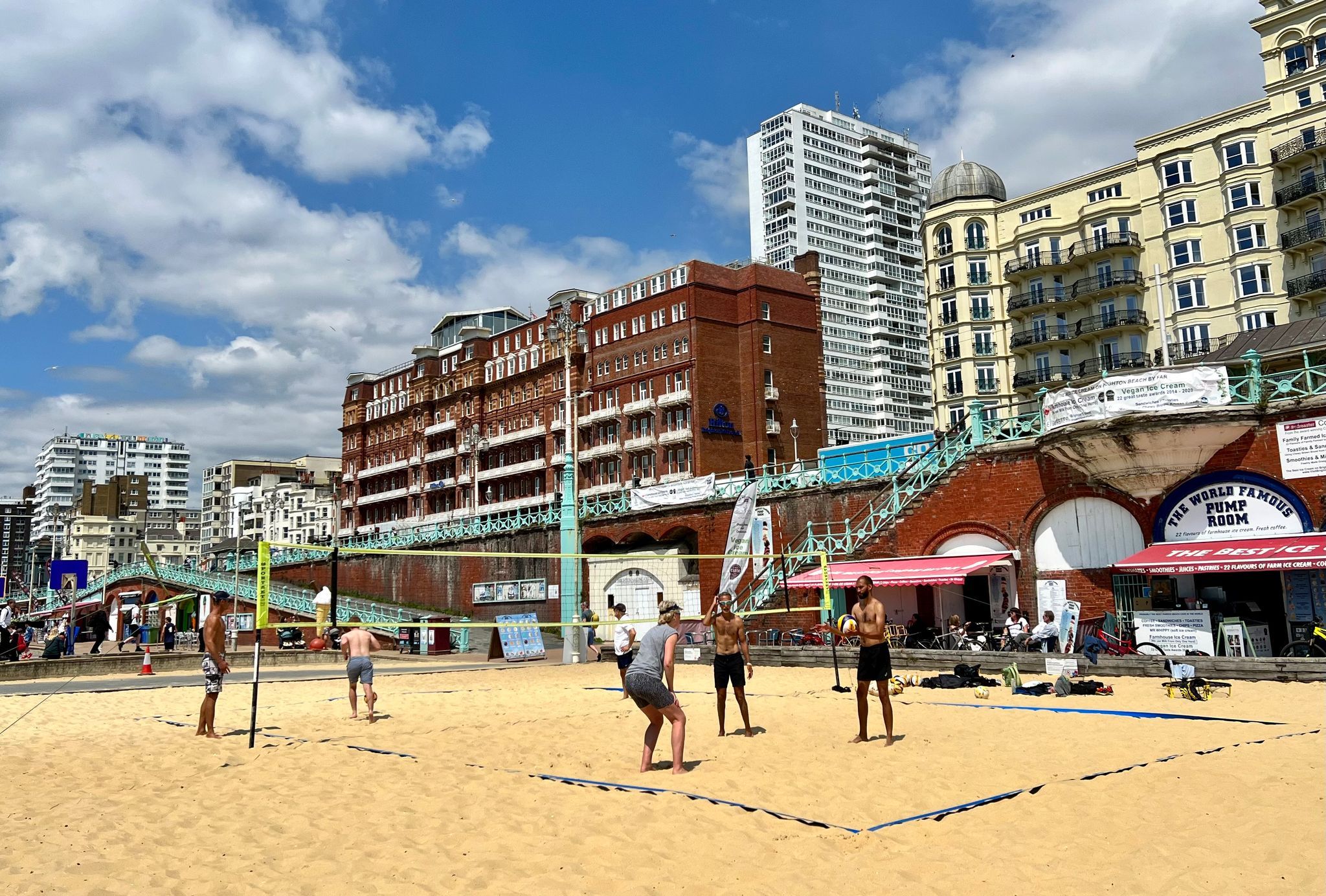 beach volleyball at the Brighton seafront. Brighton Holiday