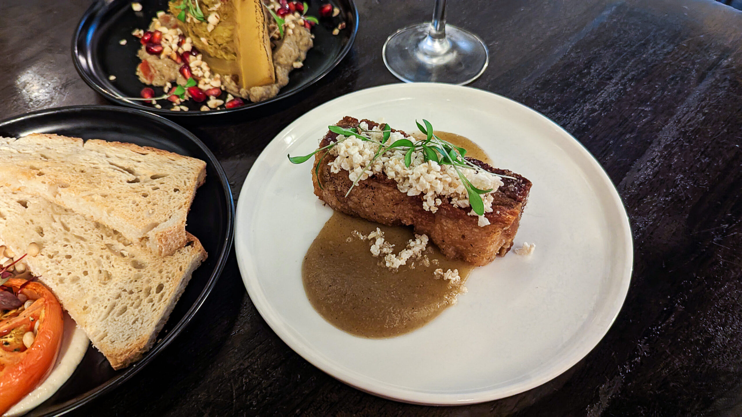 crispy pork belly dish of the small plates and paired wine menu