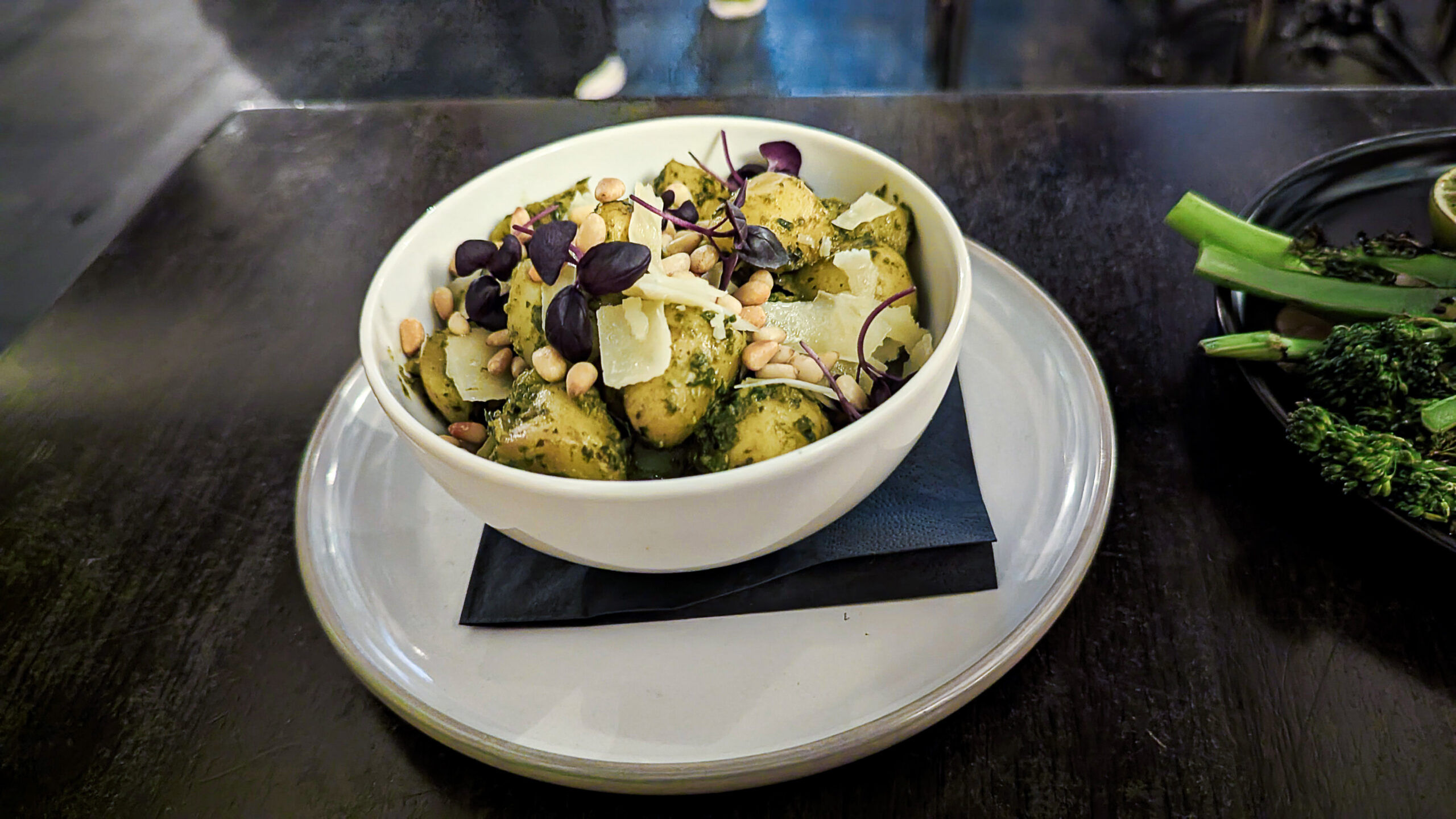 broccoli dish from the small plates and paired wine menu