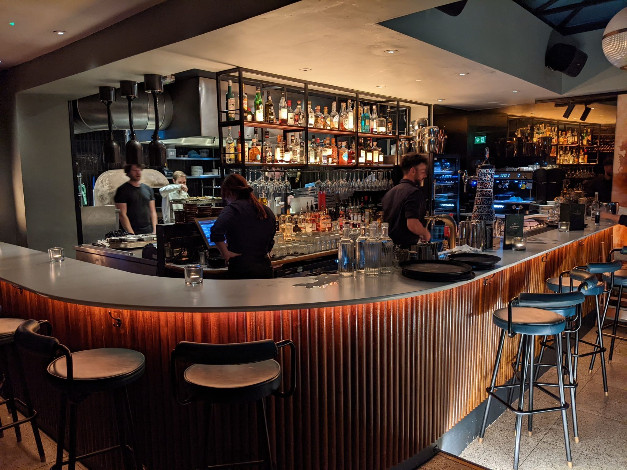 bar area of the restaurant