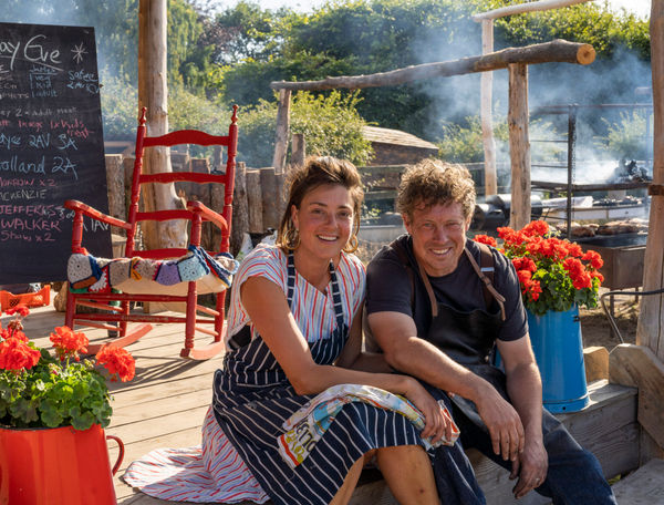 The owners of FoodFire campsite. Part of the Sussex Tasting menu round-up