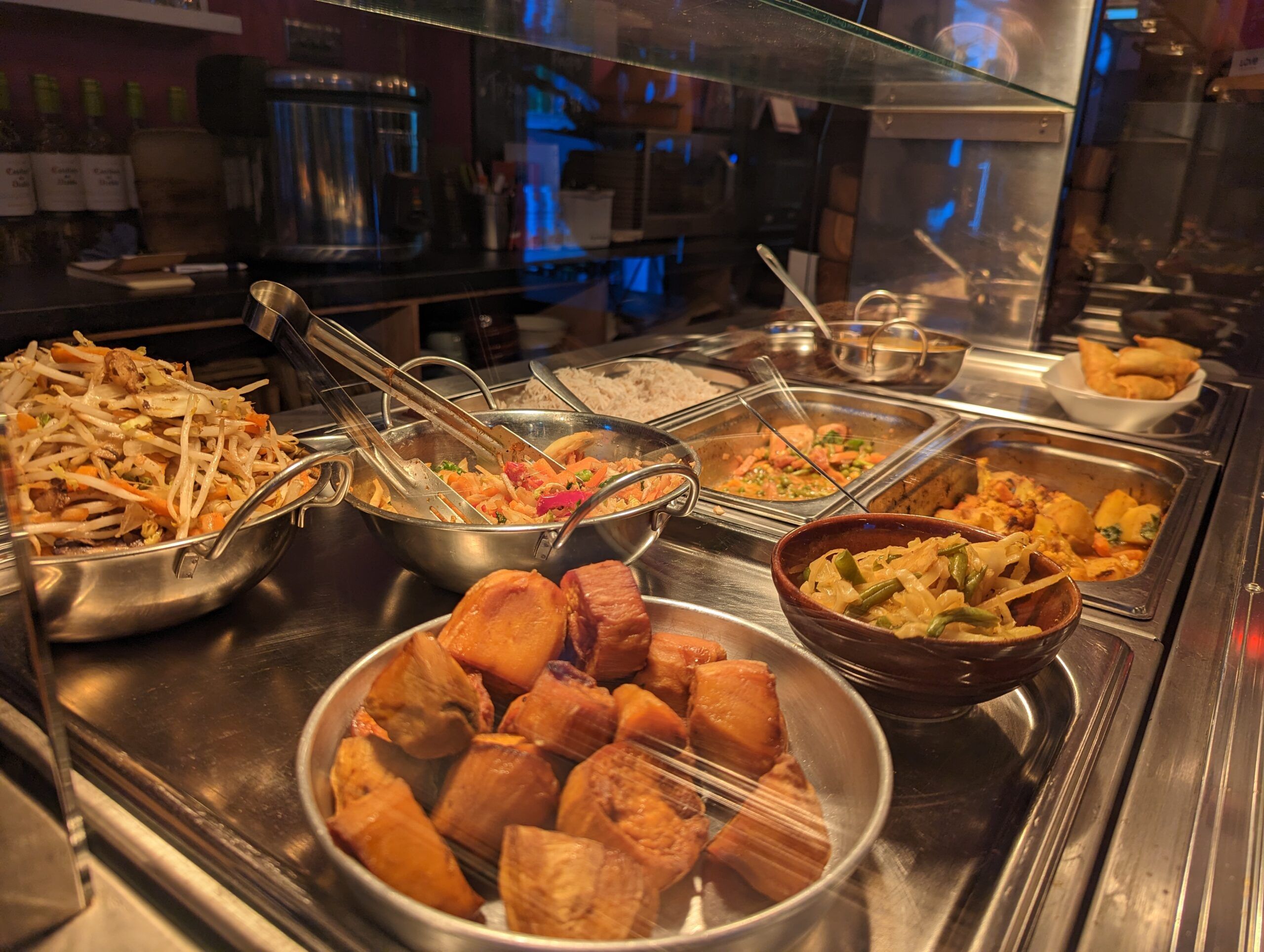 asian dishes on the kitchen table ready to be served