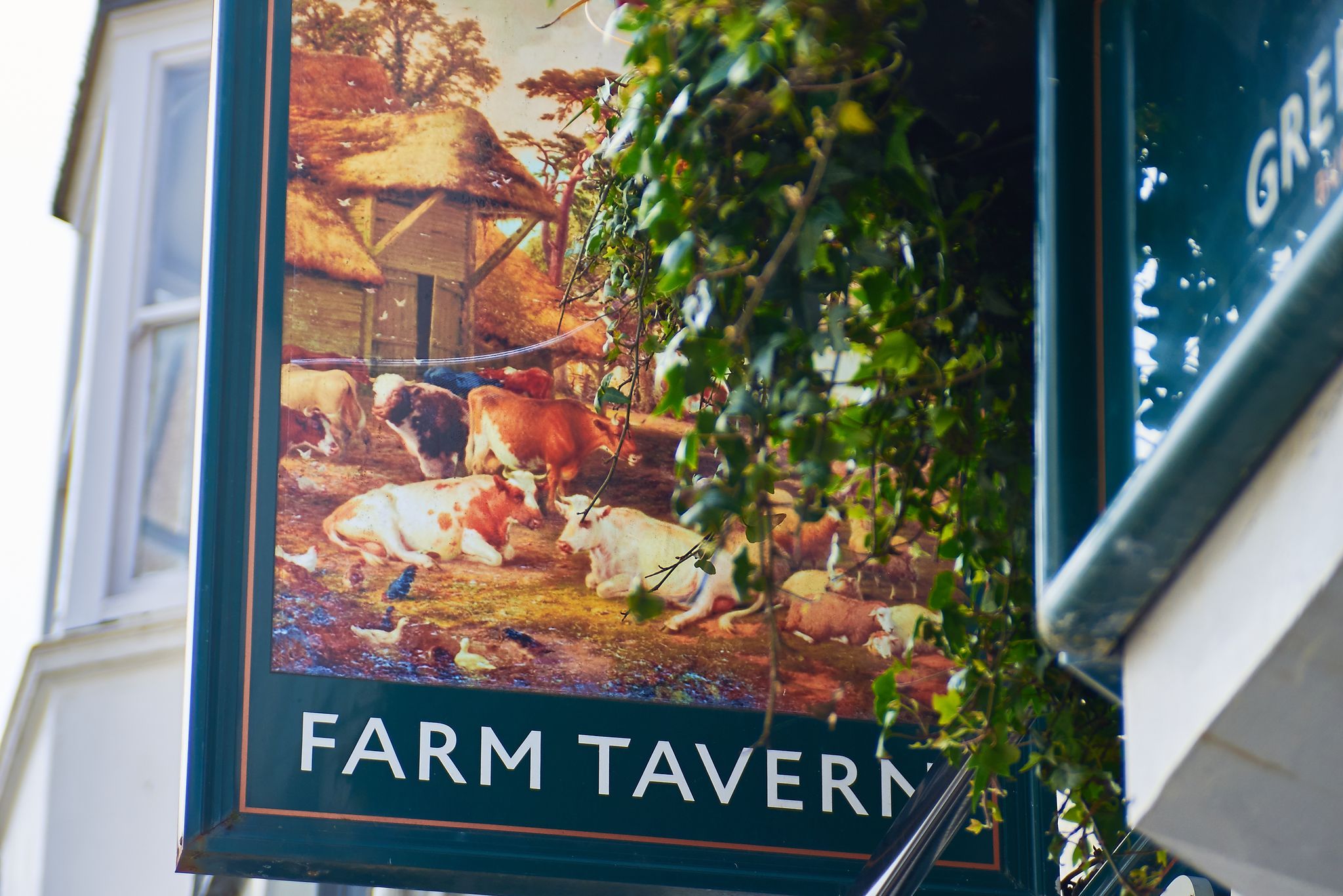 Farm Tavern sign. 