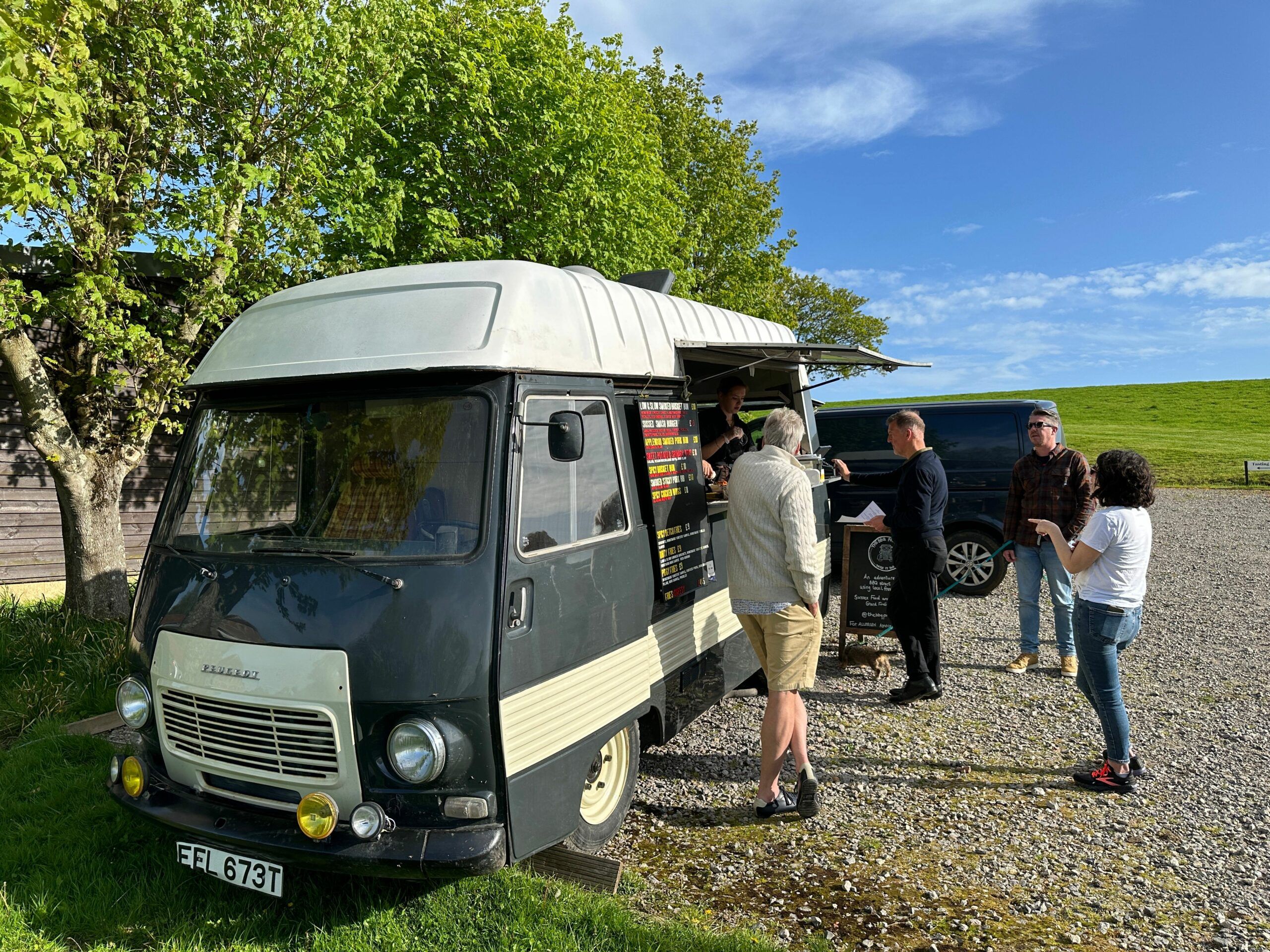 BBQ Super Club van at the Albourne Wine Estate