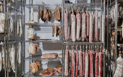 Rebel Charcuterie. Pictured cured hanging meats. Sussex Supplier Directory.