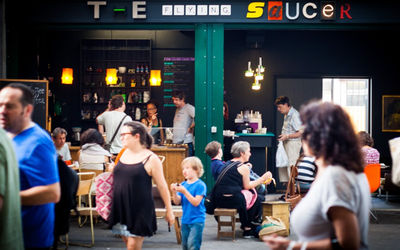 The Flying Saucer Cafe at Brighton Open Market