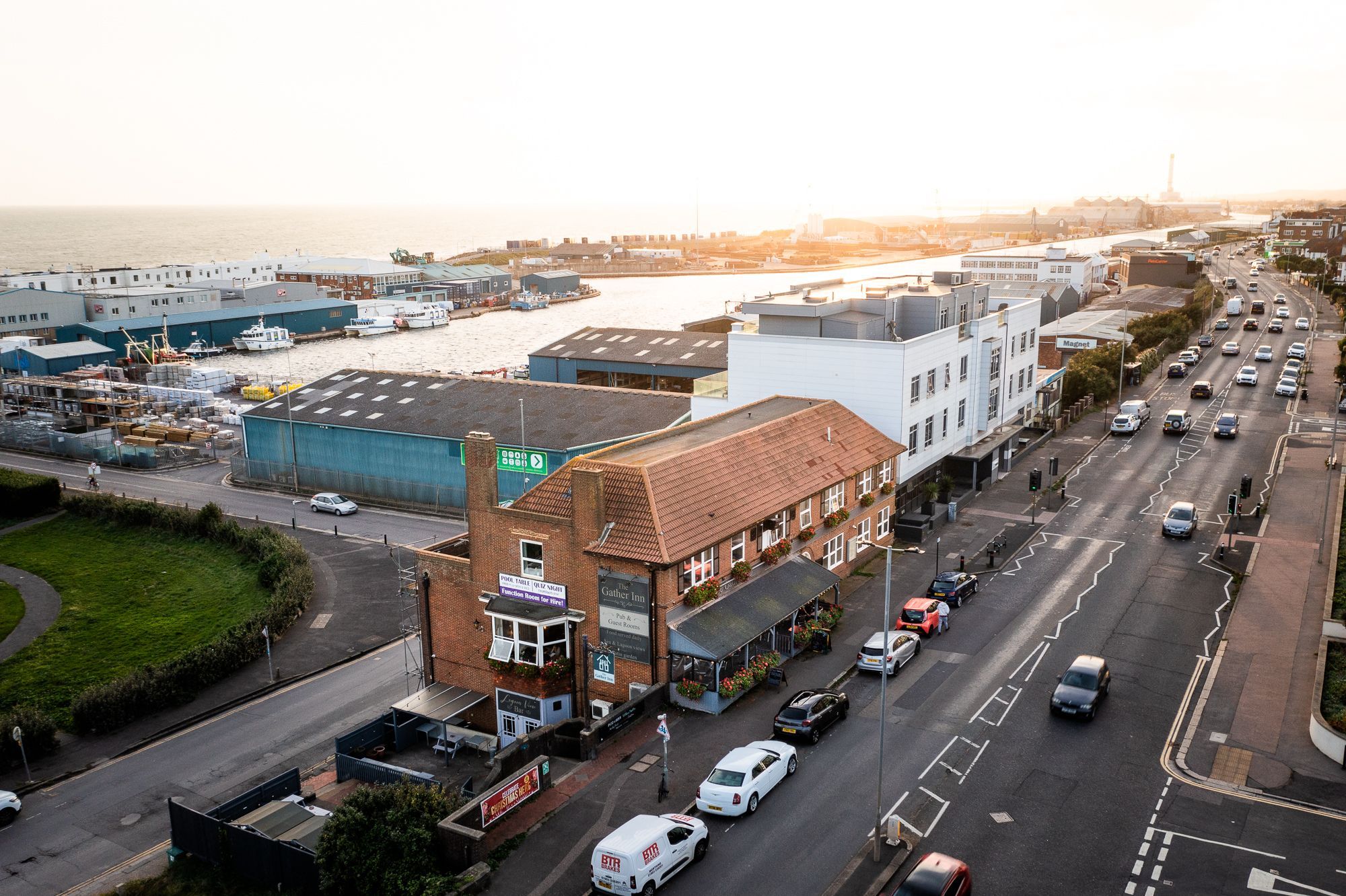 drone shot of the venue