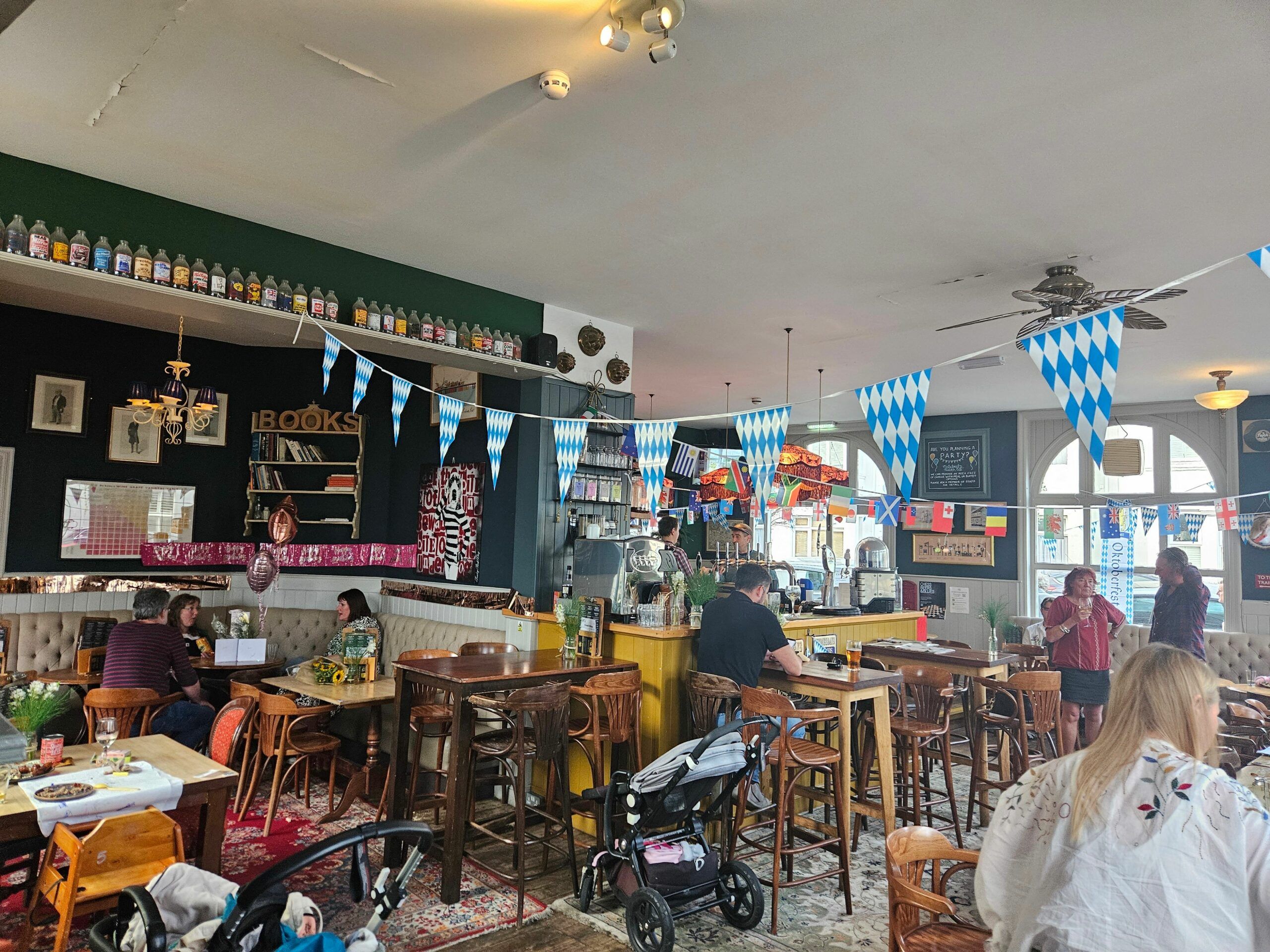 interior shot of the George Payne, busy venue, people enjoying food