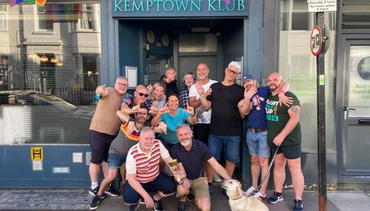 team and happy customers outside the Kemptown Klub