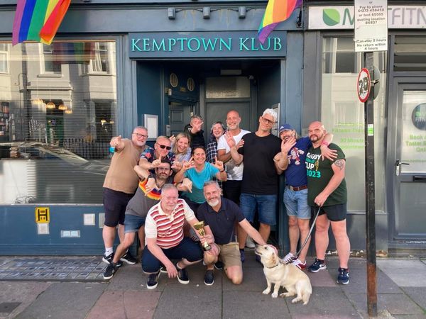 team and happy customers outside the Kemptown Klub