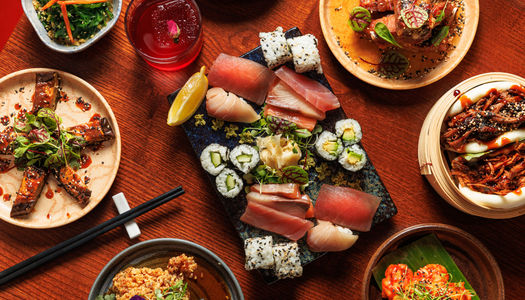 Japanese Food at Blossoms Cocktail Bar - Bento Box. Part of the Japanese restaurants in Brighton guide.
