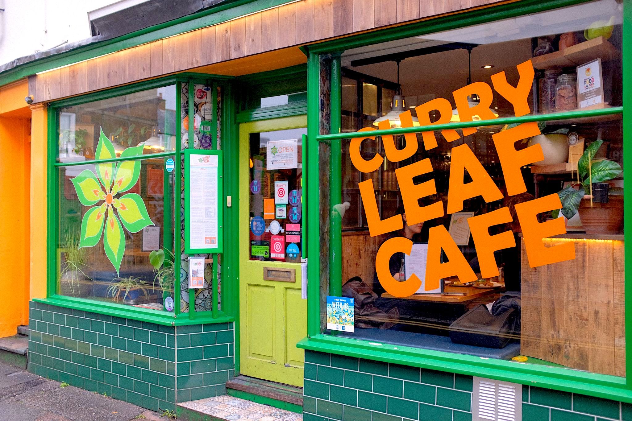 Exterior shot of the Curry Leaf Cafe. Blog visit by George