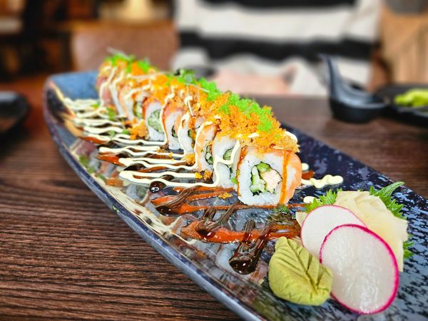 8 piece Wabi Sabi sushi roll. Japanese delights