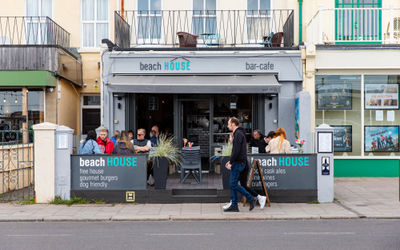 exterior shot of the beach house worthing restaurant