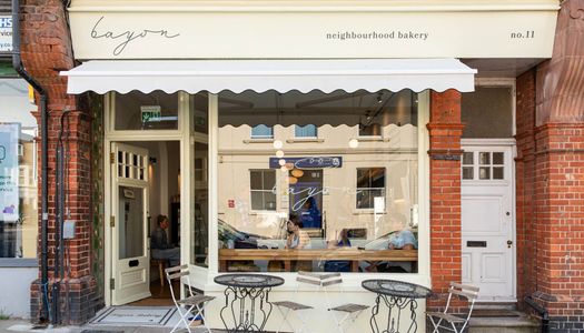 exterior shot of the new bakery in Hove, Bayon Bakery