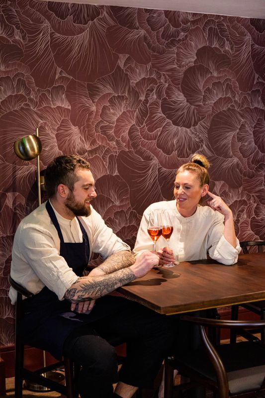 Maddy and Tom at Dilsk restaurant on Marine Parade. Kemptown Restaurant at Drakes of Brighton