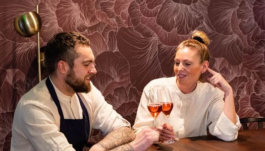 Maddy and Tom at Dilsk restaurant on Marine Parade. Kemptown Restaurant at Drakes of Brighton