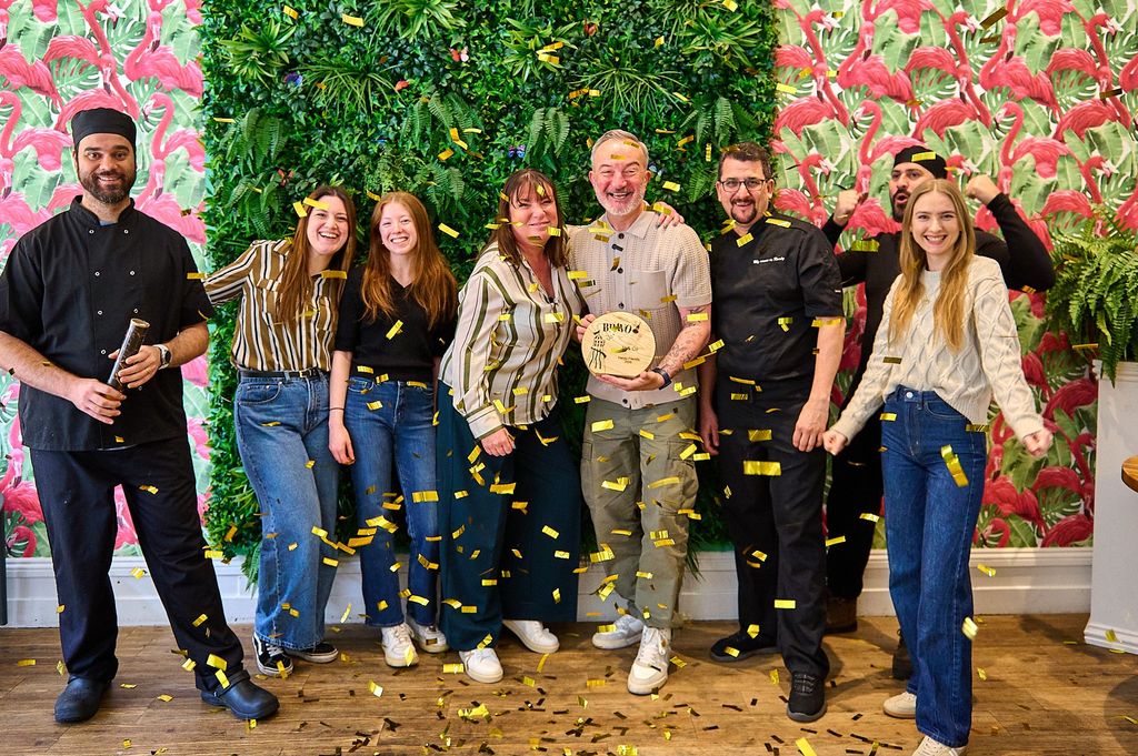 Jo and Co - happy team celebrating BRAVO BEST for family win in 2025, confetti in the air