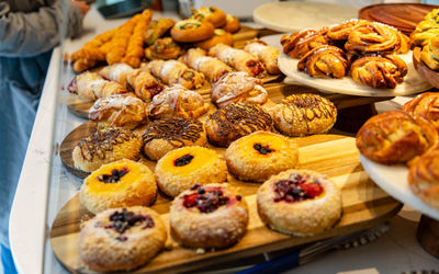 various pastries next to each other