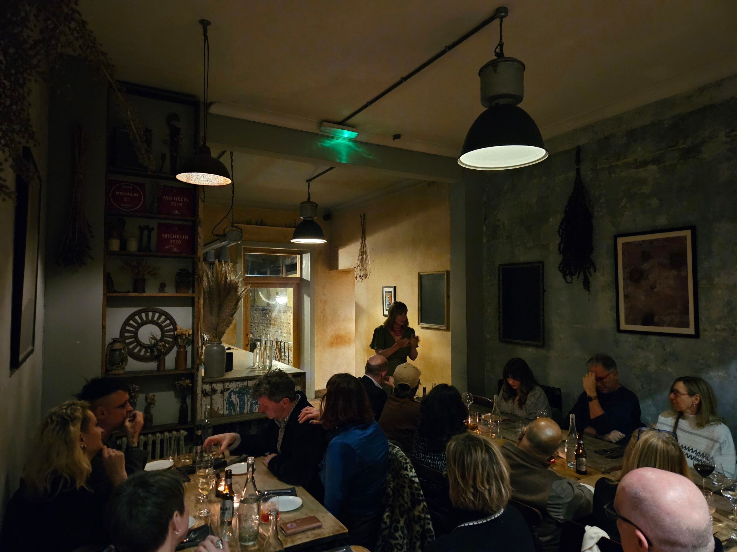 Wanderlust Supper Club at The Set, Cecily talking to participants of this supper club