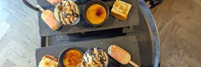 over head shot of the afternoon tea tray