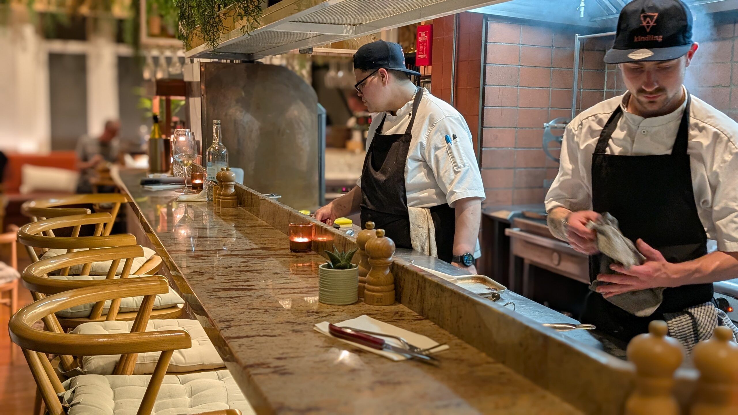 counter table at Kindling