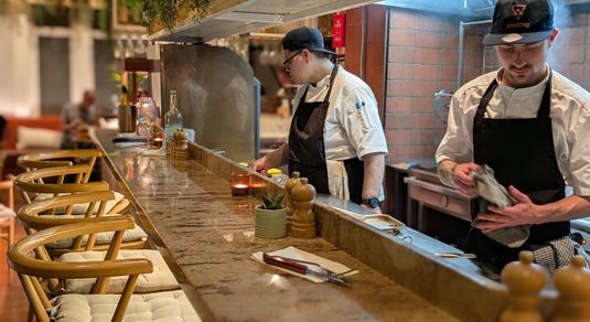 counter table at Kindling