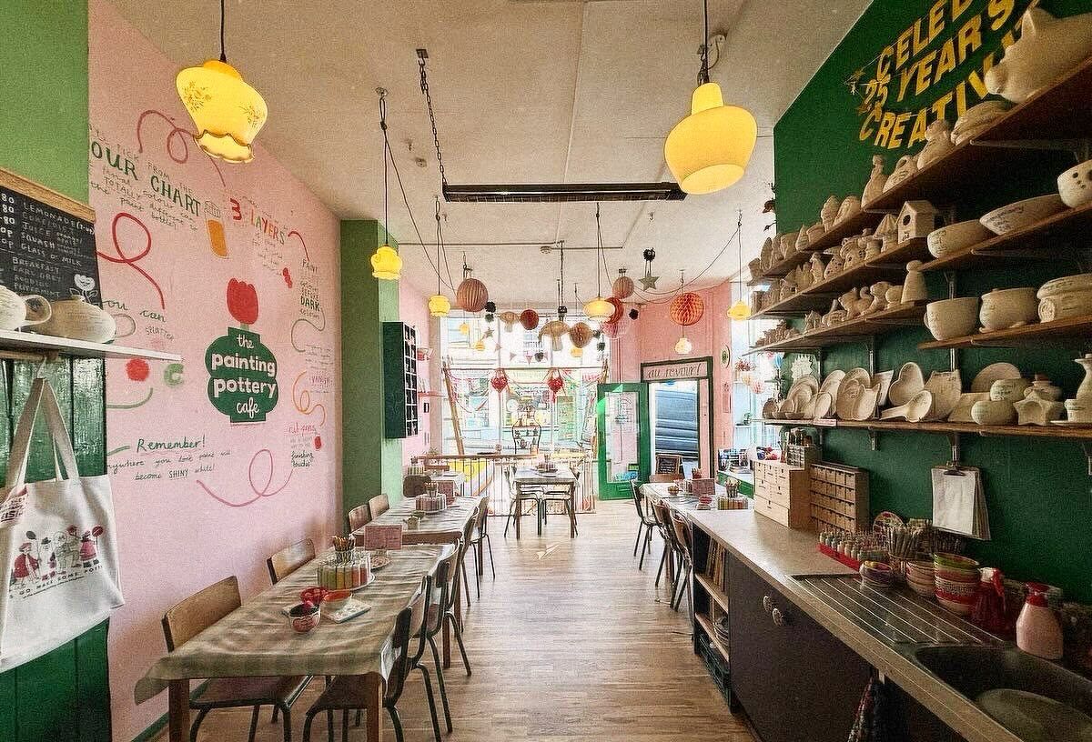 interiror of The Painting Pottery Cafe