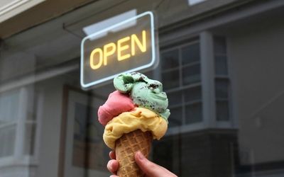 MAKA Kitchen & Cafe hand holding ice cream