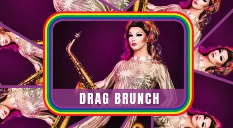 Bottomless Brighton Pride drag party at the Hilton Hotel.