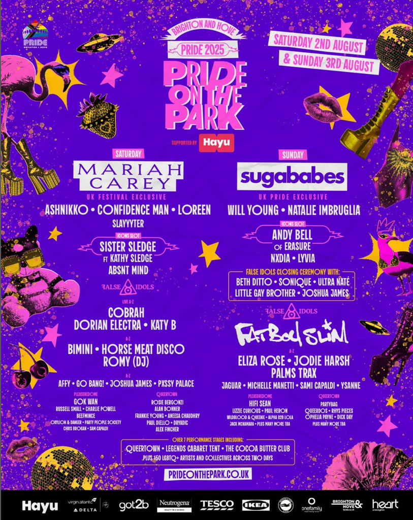 PRIDE ON THE PARK 2025 - LINEUP