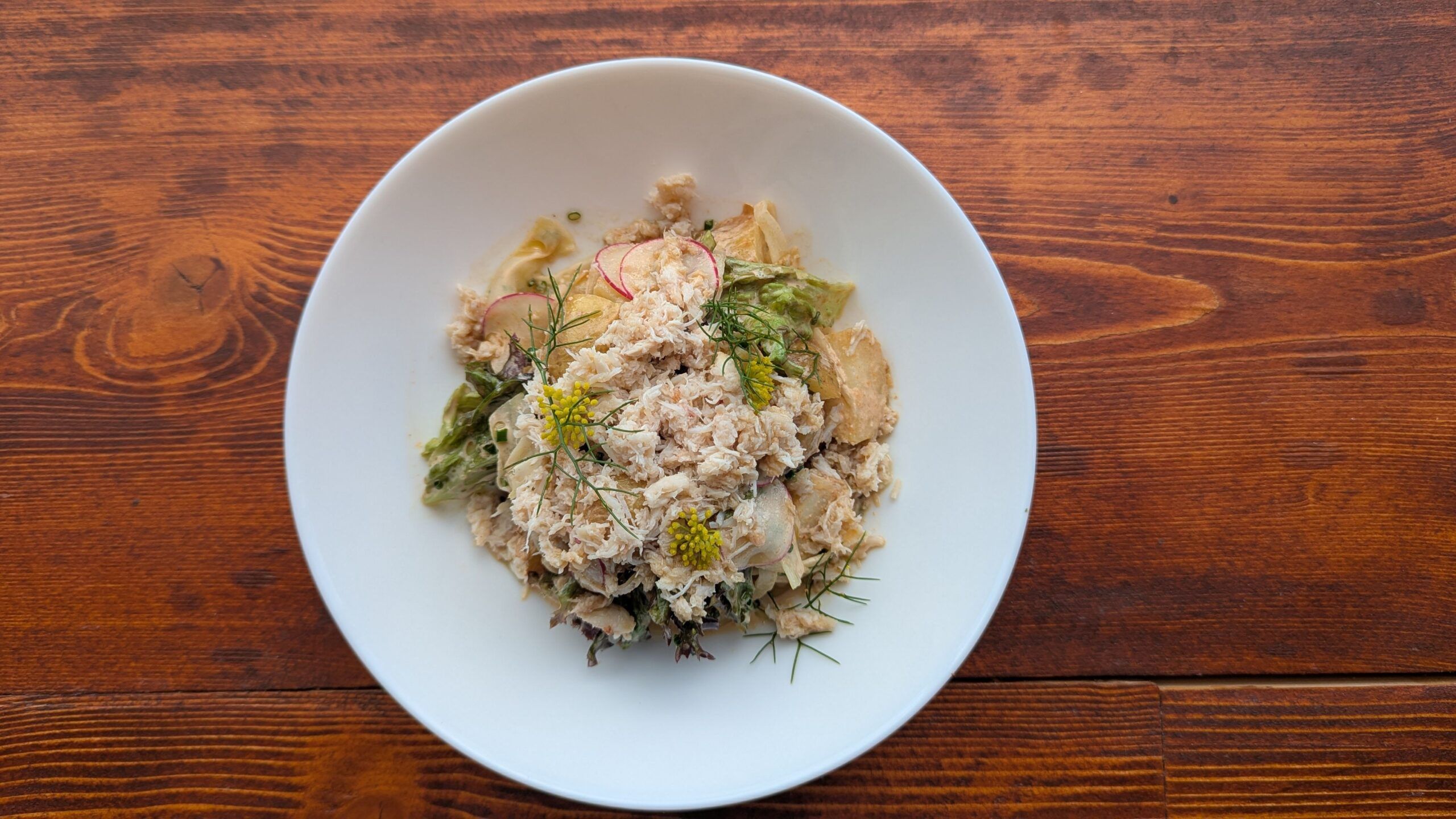 Crab, Wild Fennel, and Potato Salad.