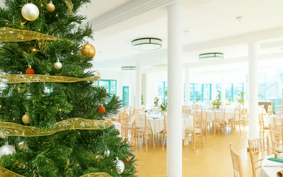 shot of the Christmas tree at Saltdean Lido