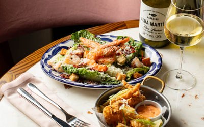 King prawn Caesar salad with croutons and parmesan at Burger & Lobster Brighton