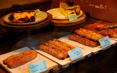 various pies on the tray