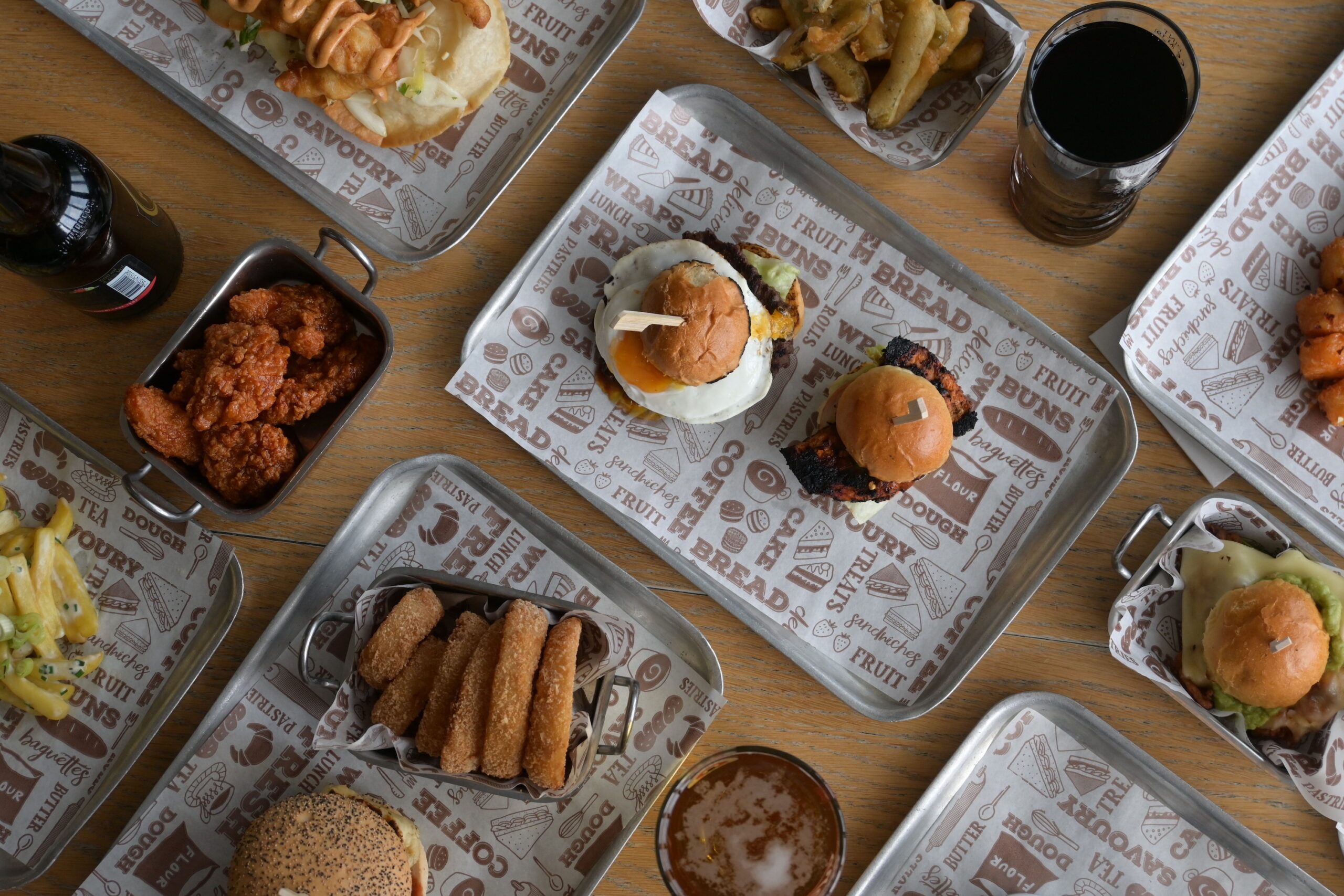 Variety of sharing dishes and pub classics served at Bench Sports Bar in Brighton
