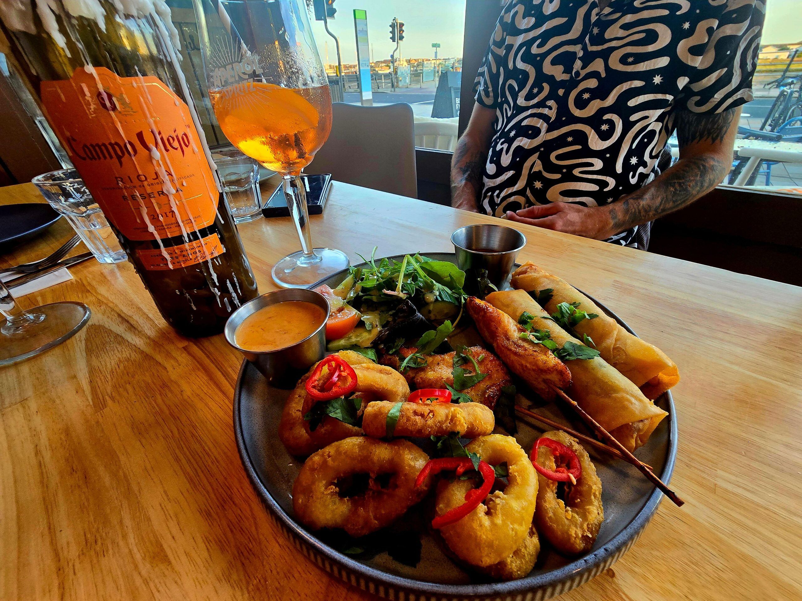 crispy spring rolls with sweet chilli sauce, thai night in Shoreham