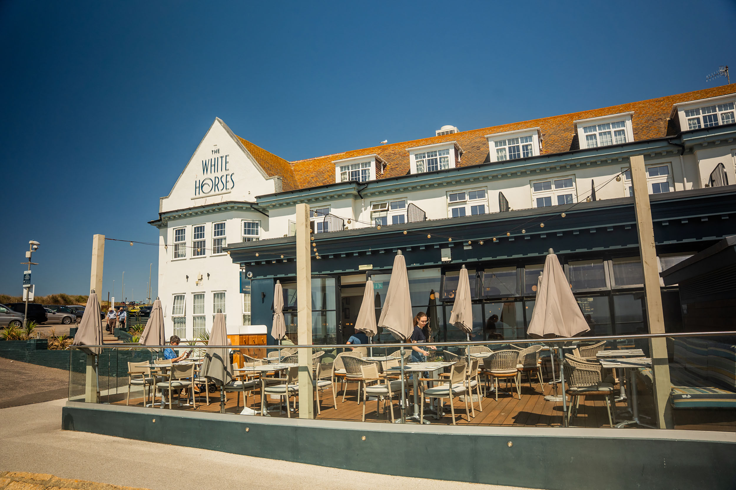 Exterior shot of the White Horses in Rottingdean