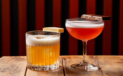 two cocktails on the table