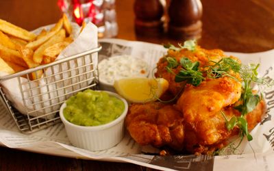 close up shot of Fish n' Chips at Bohemia